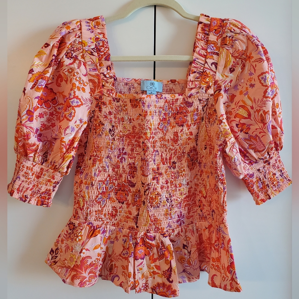 CeCe Bubble Sleeve Top